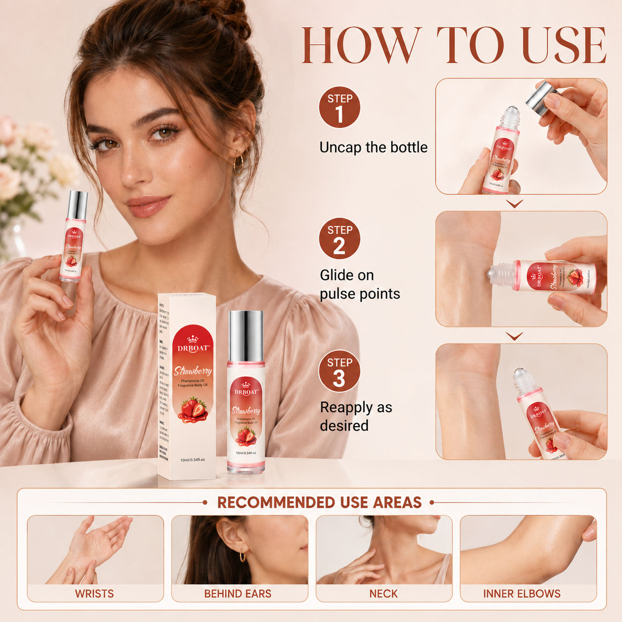 Strawberry Roll-On Perfume Oil - Perfume Fragrance Oil recension och pris